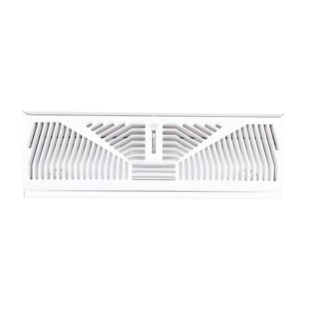 Ameriflow 15 In. White Steel Baseboard Diffuser 3015W15R